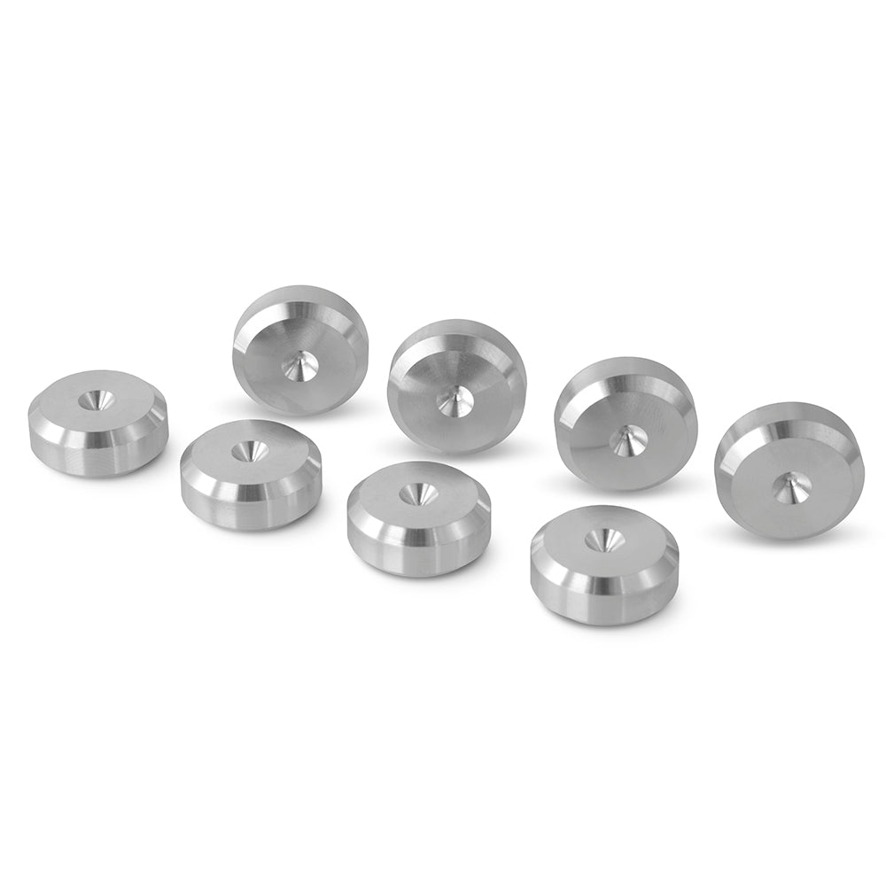 8 x XLARGE CNC Aluminium Speaker Spike Pads Shoes Feet 20mm dia